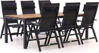 Bellagio la vita attrattiva Bellagio Avenza/Fidenza 220cm dining tuinset 7-delig verstelbaar