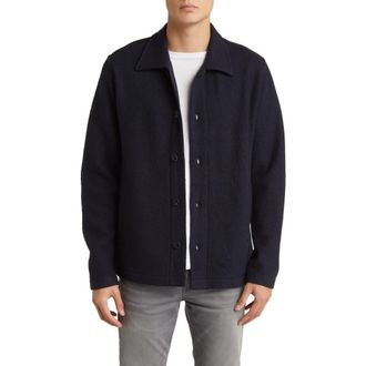 Nn.07 Zander 6398 Wool Shirt Jacket in Navy Blue at Nordstrom Rack, Size Small