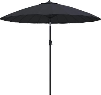 vidaXL Sombrilla De Jard&iacute;n Con Palo De Aluminio Negro 270 Cm Vidaxl
