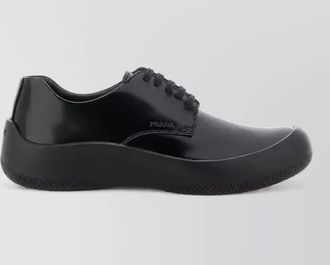 Prada leather lace-up sneakers