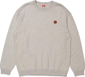 Kenzo Flower Applique Long Sleeve Sweater, Size X-Large