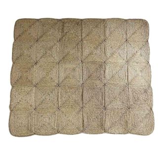 Decoclico Alfombra de mendong natural marr&oacute;n 150x180