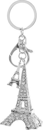 Aboofan Elegant Eiffel Tower Keychain Zinc Alloy Decorative Keyring Rhinestone Backpack Charm for Valentines Day Birthday