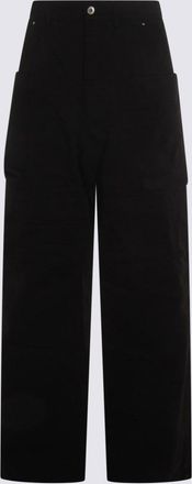 Rick Owens Black Cotton Stefan Cargo Pants