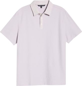 Robert Barakett Baytides Contrast Collar Polo in Lavender at Nordstrom, Size Xx-Large