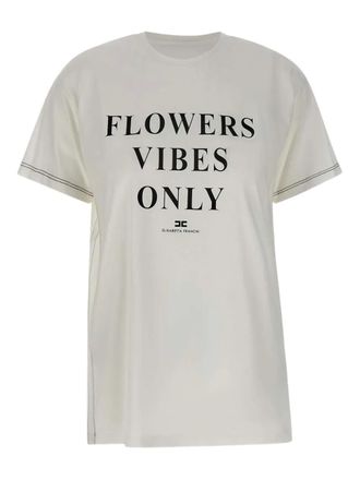 Elisabetta Franchi Katoenen T-shirt - Wit