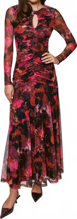 Hutch Ramy Dress In Pink Multi Abstract Paint Blot
