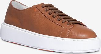 Santoni Niedrige Leder-Schnürsneakers