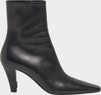 Saint Laurent Jill Calfskin Ankle Booties