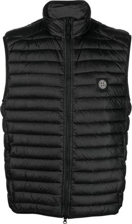 Stone Island Patch Nylon Down Vest Black 7715G0224-V0029