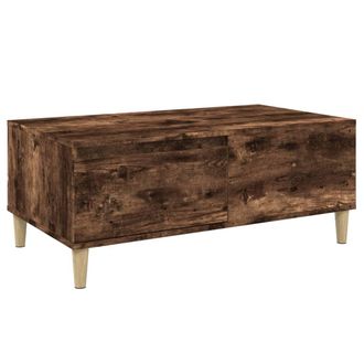 vidaXL Vidaxl - Mesa De Centro Madera Contrachapada Roble Ahumado 90x50x36,5 Cm