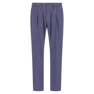 Herno Slim-fit Trousers, male, Blue, Size: 2XL Nylon Maestro Trousers