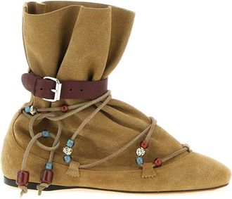 Isabel Marant Beige Solid Letiz Boots