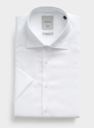 Lindbergh Mens Solid twill shirt Modern fit