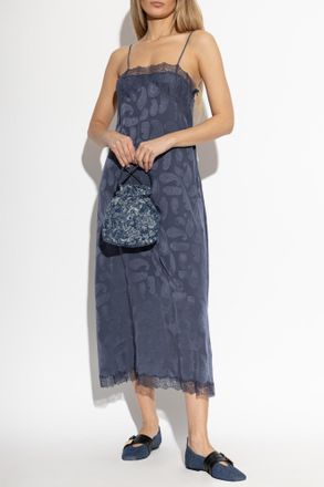 Zadig&Voltaire Silk Dress Ridar, Womens, Navy Blue