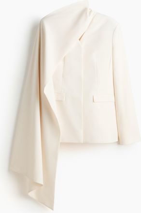 H&M Blazer mit Schaldetail - Weiss