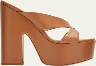 Stuart Weitzman Miami Sohigh Crisscross Platform Sandals