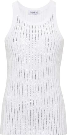 The Attico Tank Top With Rhinestones