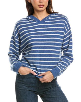 The Cashmere Project The Cashmere Project Striped Cashmere Hoodie