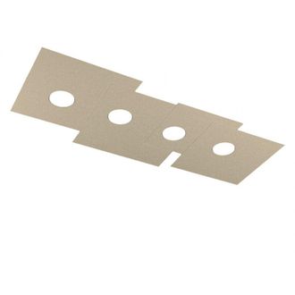 Top-Light Top-light - Toplight Plafoniera da soffitto rettangolare 4 luci Plate con attacco GX53, struttura colore sabbia, design moderno 86x37x3cm