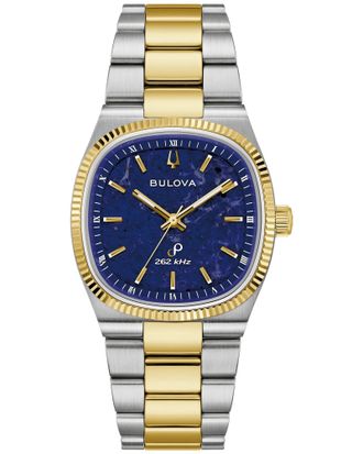 Bulova Super Seville Quartz Blue Dial Mens Watch 98A337