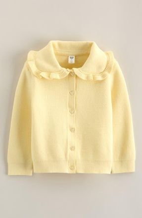 Nordstrom Sweet Collar Cardigan in Yellow Pastel at Nordstrom, Size 12M