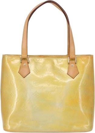 Louis Vuitton Pre-owned Tote Bags, female, Yellow, Size: ONE SIZE Pre-owned Vintage Monogram Vernis Tote Bag
