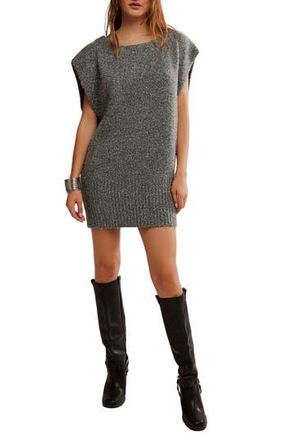 Free People Talia Sweater Minidress in Castle Grey Combo at Nordstrom Rack, Size X-Small