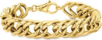 Ross-Simons 18kt Gold Over Sterling Curb-Link Bracelet