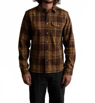 Iron And Resin Mens Slab Shirt In Brown