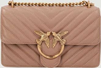 Pinko Borsa Love One Mini Pinko in nappa matelassè chevron