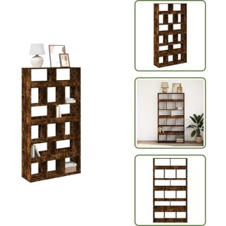vidaXL The Living Store Libreria Rovere Fumo 100x33x187,5 cm in Truciolato - Libreria con 15 scomparti