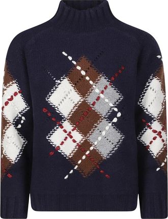 Ermanno Scervino Coltrui Sweater - Dames - Coltruien - Veelkleurig - 2XS - Leer - Truien & Vesten