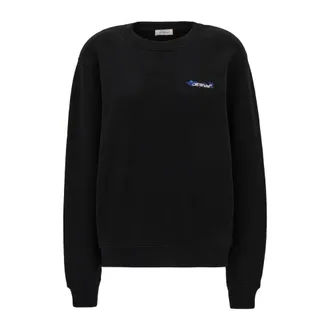Off-white Sweatshirts, female, Black, Size: XL Owba055F23Jer007 Sweatshirt