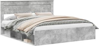vidaXL Estructura De Cama Concreto 180 X 200 Cm Madera De Pino Macizo Vidaxl