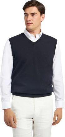 Brooks Brothers Katoenen vest - Heren - Spencers - Blauw - S - Katoen - Truien & Vesten