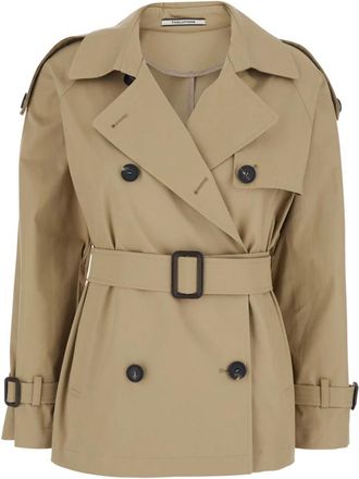 Tagliatore Dames, Mantels, Beige, Maat: S Katoen