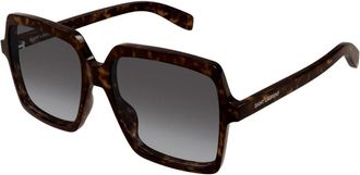 Saint Laurent Sunglasses, female, Brown, Size: 56 MM Square Sunglasses