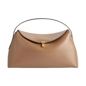 Toteme Handbags, female, Beige, Size: ONE SIZE T-Lock Clutch