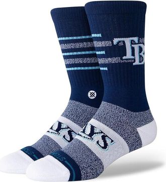 Stance Closer Tb Crew Cut Socks Shoes Navy : LG (US Mens Shoe 9-13 - Womens Shoe 11-14), Cotton/Nylon/Polyester
