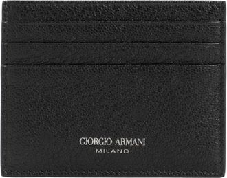 Giorgio Armani Nero Kaarthouder - Heren - Portefeuilles - Zwart - ONE Size - Leer - Accessoires