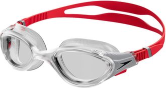 Speedo Heren Biofuse zwembril (Rood/Zilver/Clear)