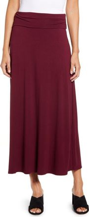 Loveappella Roll Top Maxi Skirt in Burgundy at Nordstrom, Size X-Large