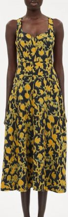 Ulla Johnson Vivi Sweetheart Neckline Midi Dress In Tourmaline