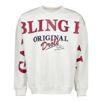 Dr&ocirc;le de Monsieur Hoodies & sweatvesten, Heren, Wit, XS, Katoen, Printed Sweatshirt