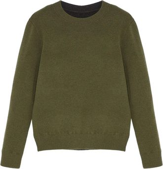 Yves Salomon Maglione reversibile bicolore - Verde