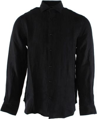 Tommy Hilfiger Casual Shirts - Heren - Casual Overhemden - Blauw - S - Linnen - Overhemden
