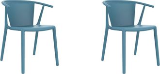 Resol Sillas Woody Flat Resol Pl&aacute;stico Azul (pack De 2)