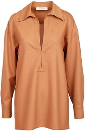 Philosophy di Lorenzo Serafini Cool Wool Shirt - Dames - Blouses - Bruin - 2XS - Wol - Overhemden