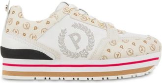 Pollini Sneakers, female, White, 3 UK, Off-White Low Top Trainers